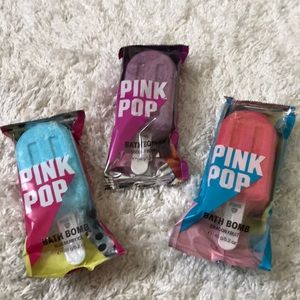 NWT Victoria Secret Pink POP Bath Bomb Full Set